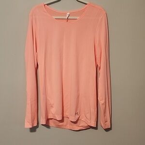 New Under Armour sz XL heat gear orange top activewear performance